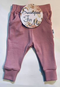 Ribbed Joggers Dusty Pink