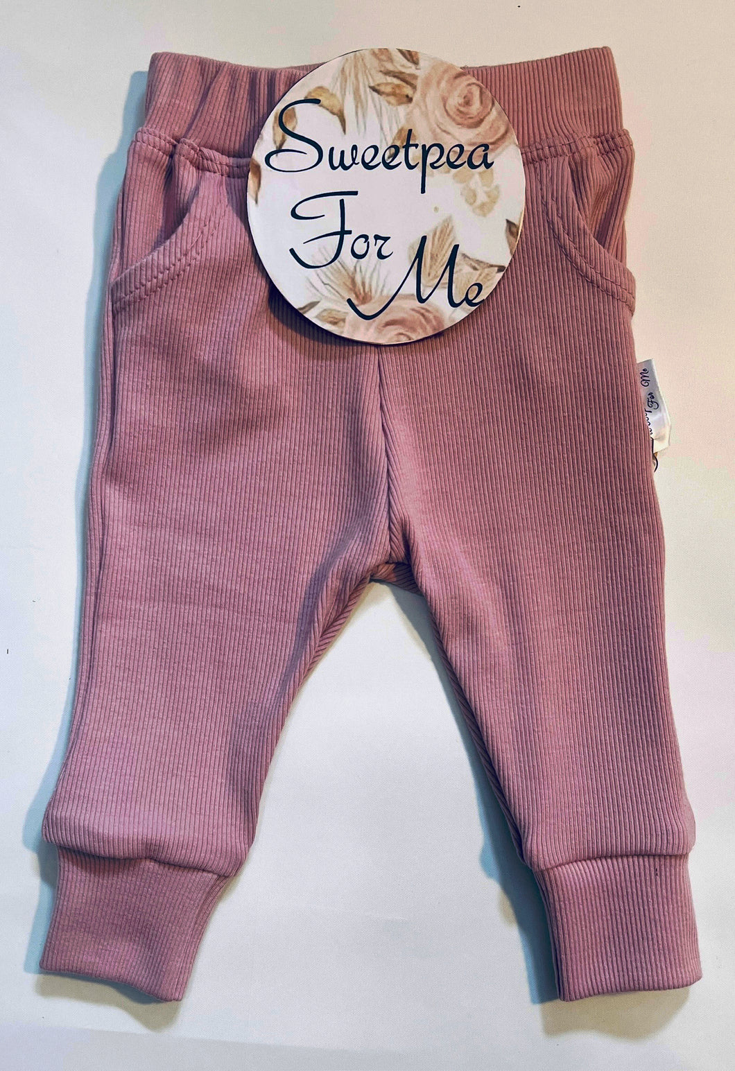 Ribbed Joggers Dusty Pink