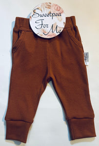Ribbed Joggers Rust