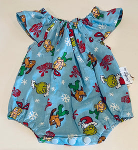 Grinch Christmas playsuit