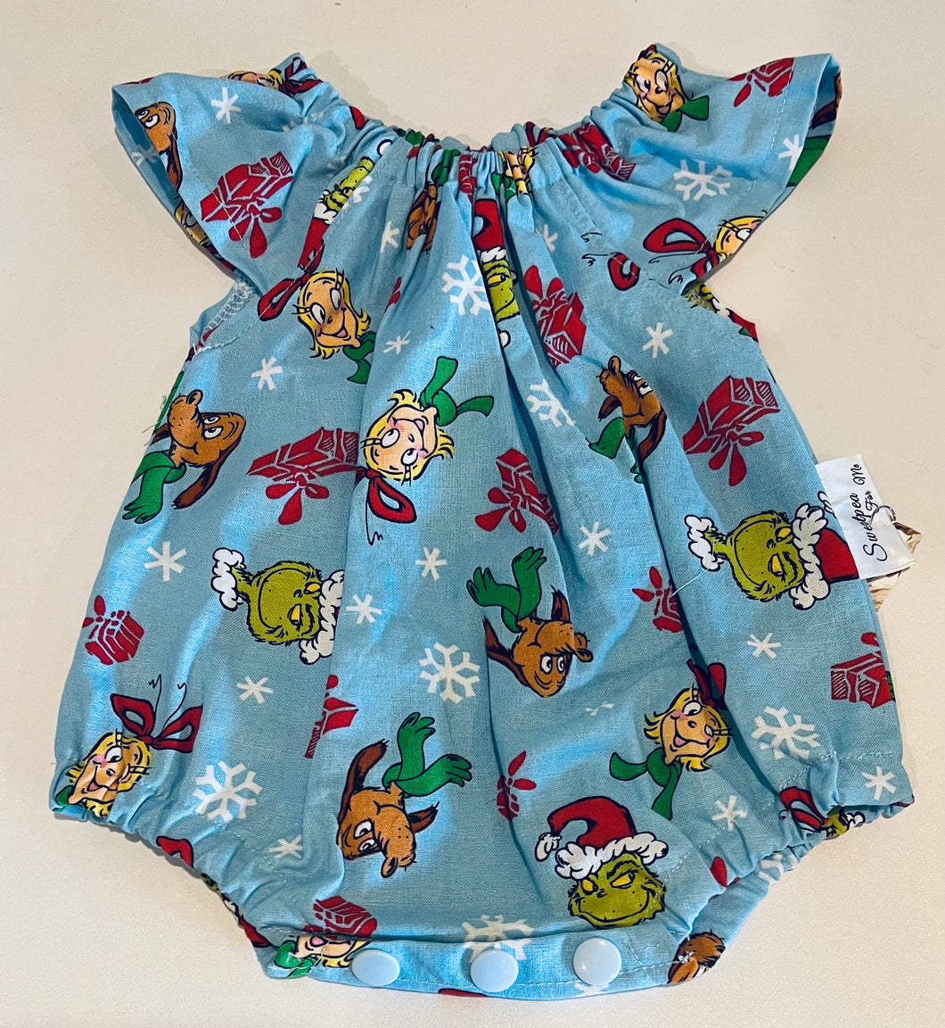 Grinch Christmas playsuit