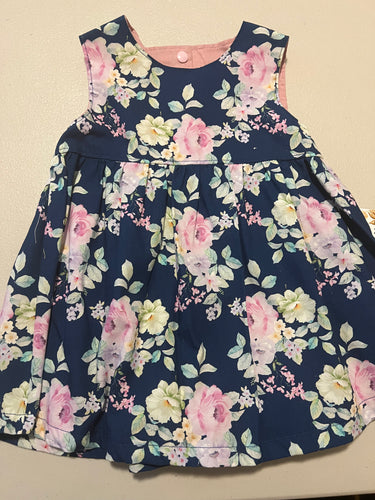 Navy floral dress