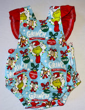 Load image into Gallery viewer, Grinch Flutter Romper