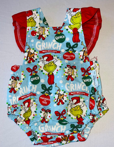 Grinch Flutter Romper