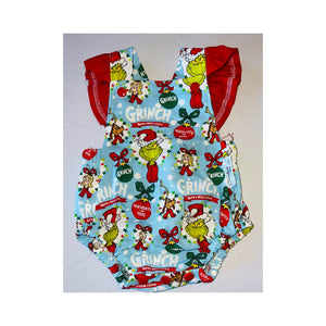 Grinch Flutter Romper